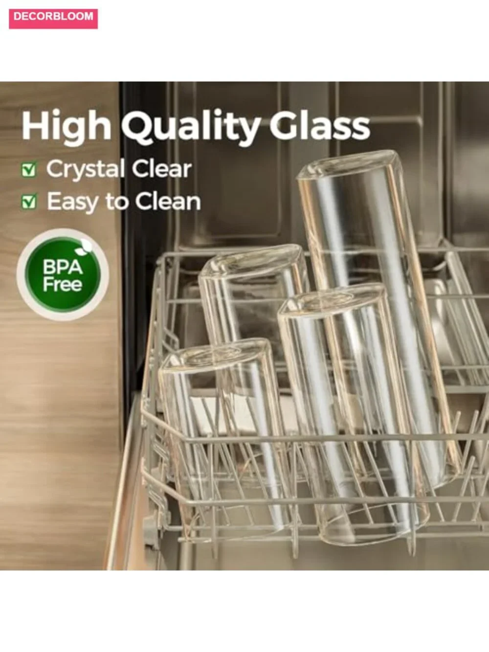Airtight Glass Canisters with Bamboo Lids, Square Pantry Storage Containers 4